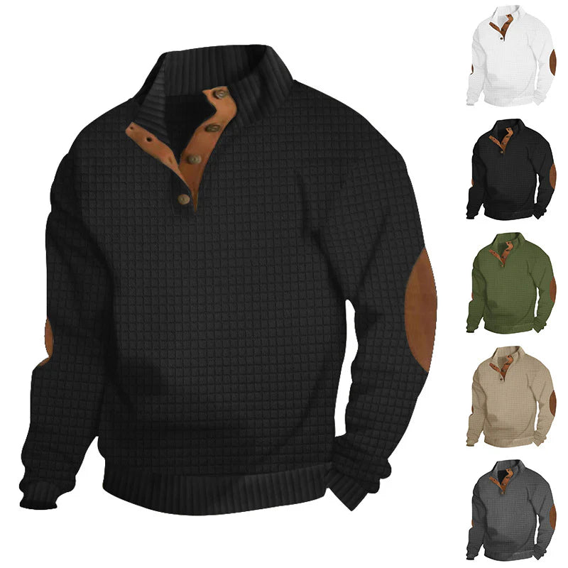 Casual stand-up collar long-sleeved knitted sportswear