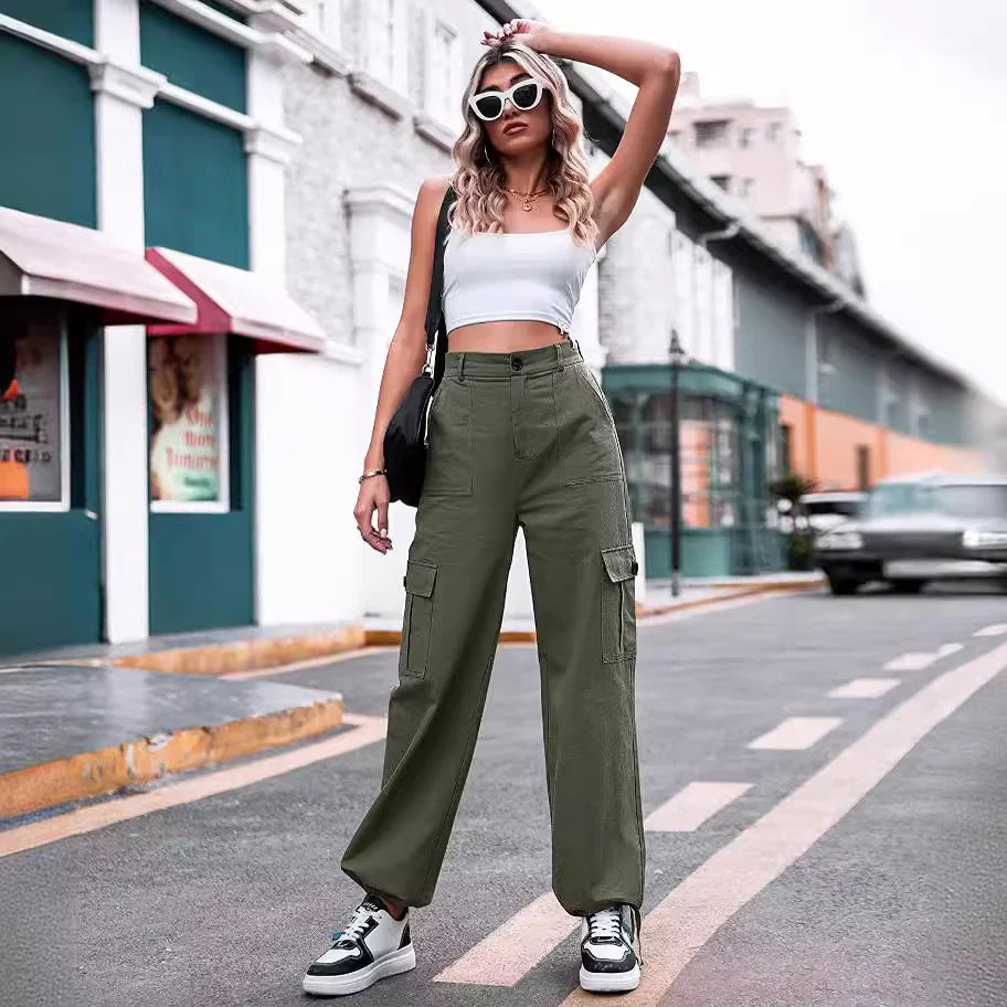 New Summer Casual Pants For Women Buttons