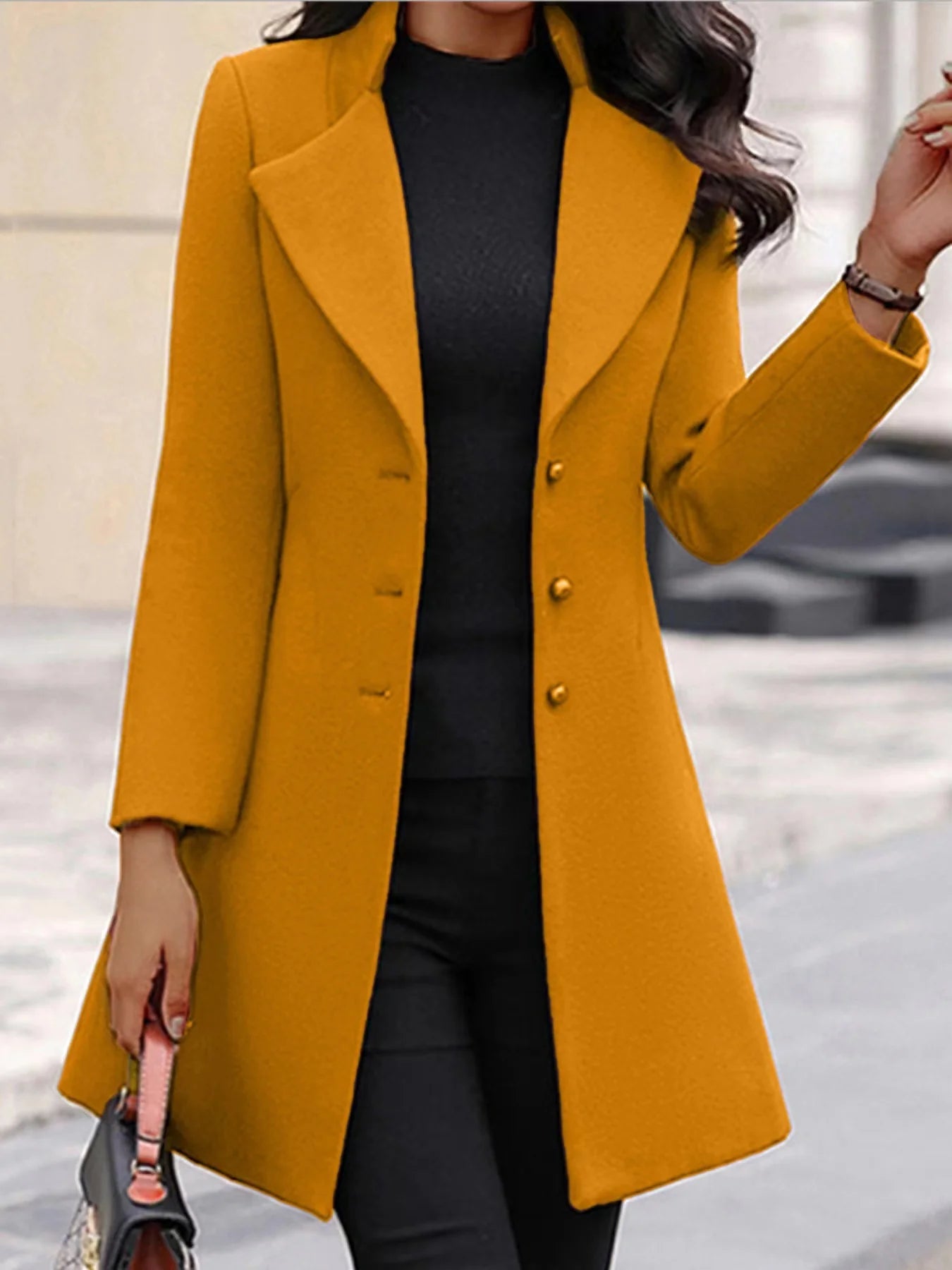 New Winter Women'S Jacket Korean Slim Mid-Length