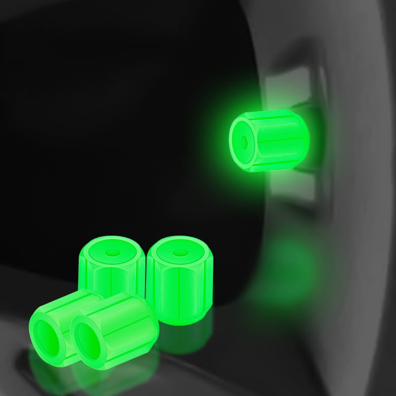 Illuminated valve caps for night drivers